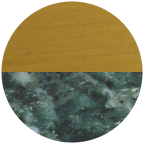 Ottone Spazzolato PVD - Maniglie Marmo verde Guatemala