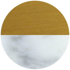 Ottone Spazzolato PVD - Maniglie Marmo bianco Carrara
